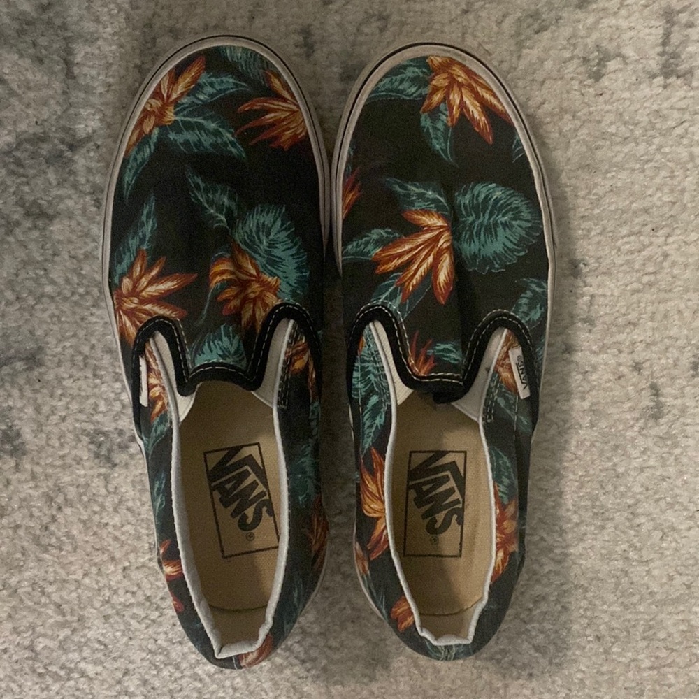 Womens tropical print vans